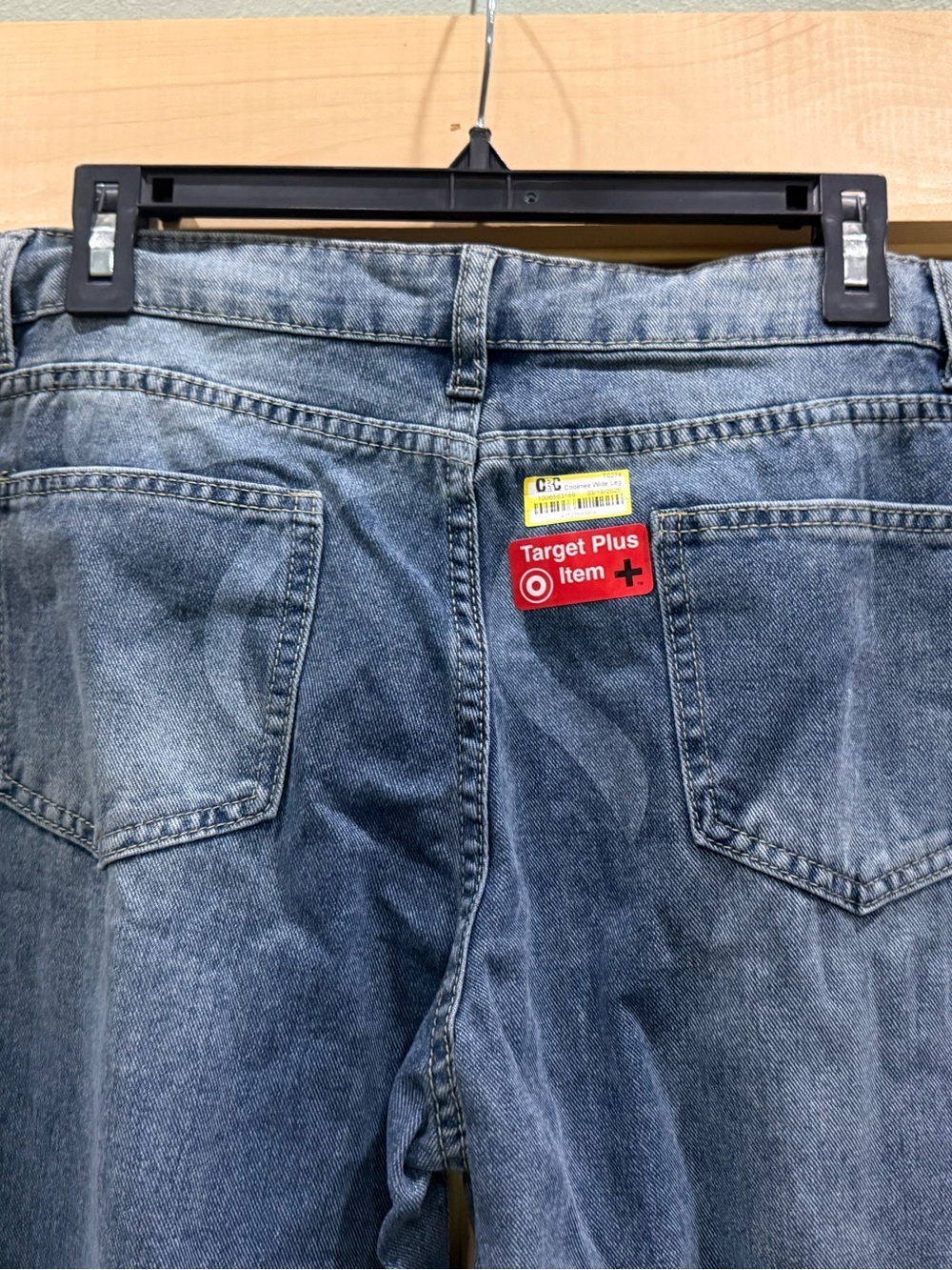 NEW Women's Wide Leg Blue Denim Jeans - Picture 4 of 5